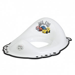 Накладка на унитаз c антискользящим покрытием из серии Тачки, белая (Maltex, MAL_5702_белая)